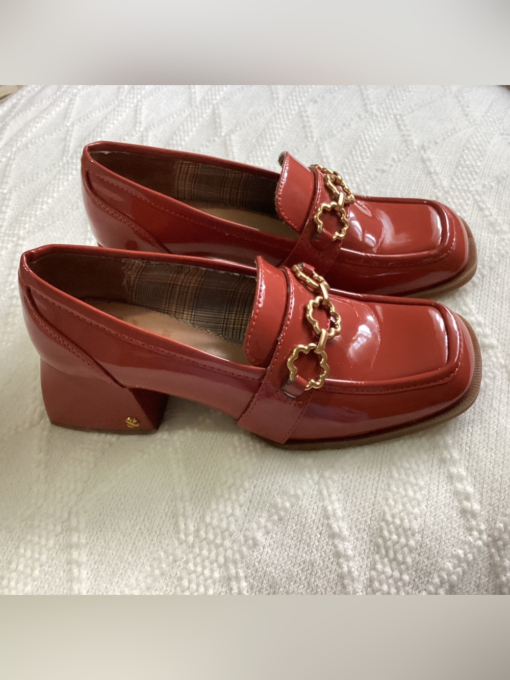 Sam & Libby burnt orange loafers.
